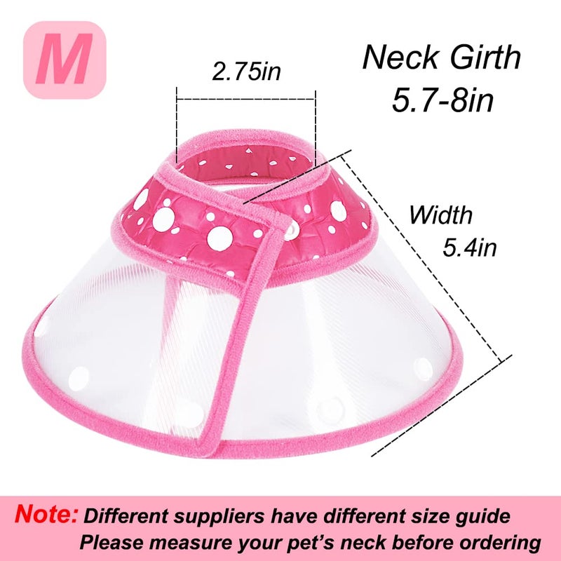 Vivifying Pet Cone for Cats and Small Dogs, 3 Size of Adjustable 5.7-8in Lightweight Recovery Elizabethan Collar for Cats, Puppies and Mini Dogs (Pink) - Image 3